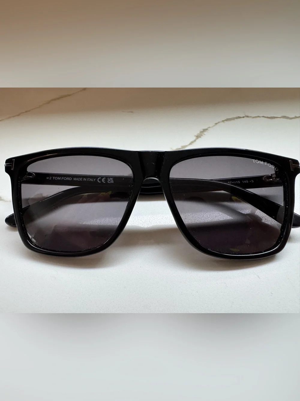 Tom Ford Fletcher Black Square Sunglasses TF832 AS IS/NEED LENSES